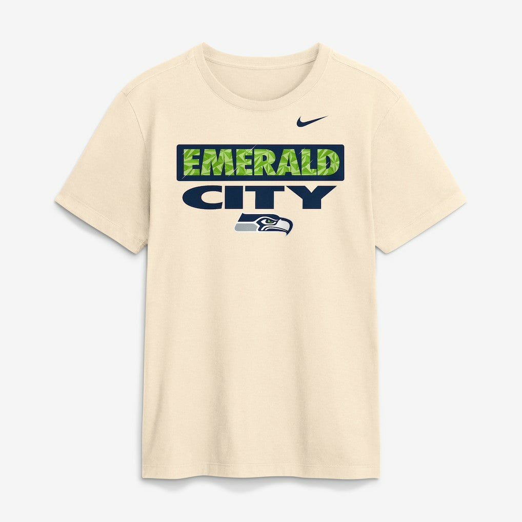 Seattle Seahawks Emerald City T-Shirt - Natural - Nike
