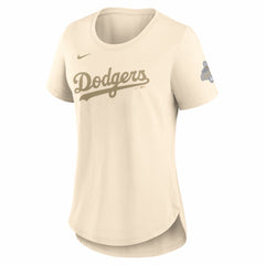 Los Angeles Dodgers Nike Women's 2026 Gold Collection Tri-Blend Wordmark T-Shirt for sale