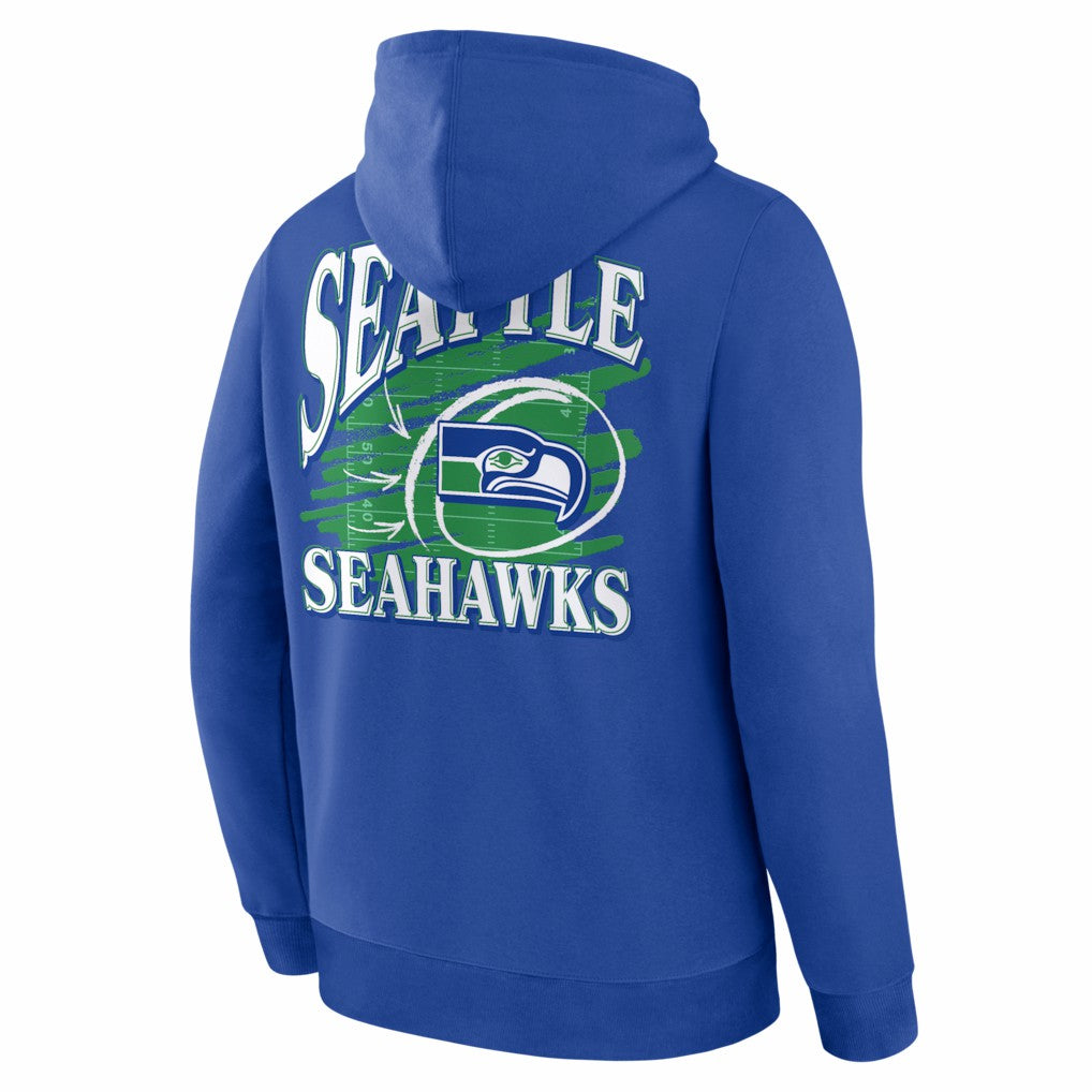 Seattle Seahawks Classic Scribble Legacy Fleece Hoodie - Royal - Fanatics