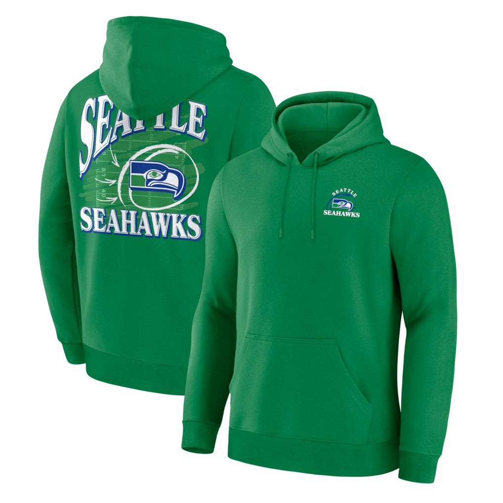 Seattle Seahawks Classic Scribble Legacy Fleece Hoodie - Apple Green - Fanatics