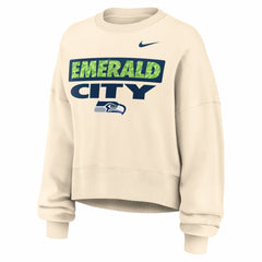 Seattle Seahawks Women's Deep Threat Phoenix Sweatshirt - Natural - Nike