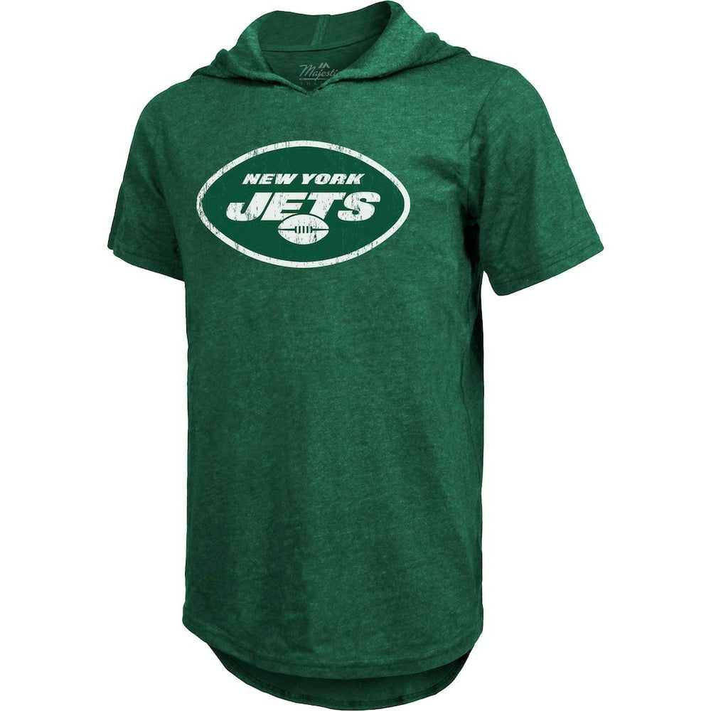 Ahmad Sauce Gardner New York Jets Majestic Threads Player Name & Number Tri-Blend Hoodie T-Shirt - Heather Green - NFL