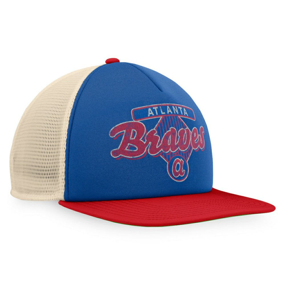 Atlanta Braves Fanatics Cooperstown Collection Talley Foam Trucker Snapback Hat for sale