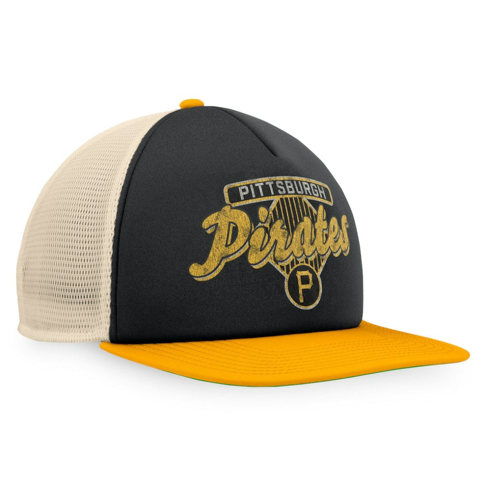 Pittsburgh Pirates Fanatics Cooperstown Collection Talley Foam Trucker Snapback Hat for sale
