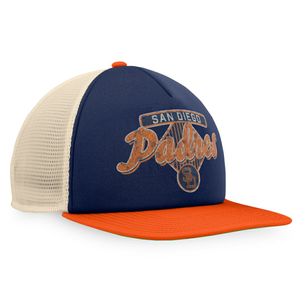 San Diego Padres Fanatics Cooperstown Collection Talley Foam Trucker Snapback Hat Discount