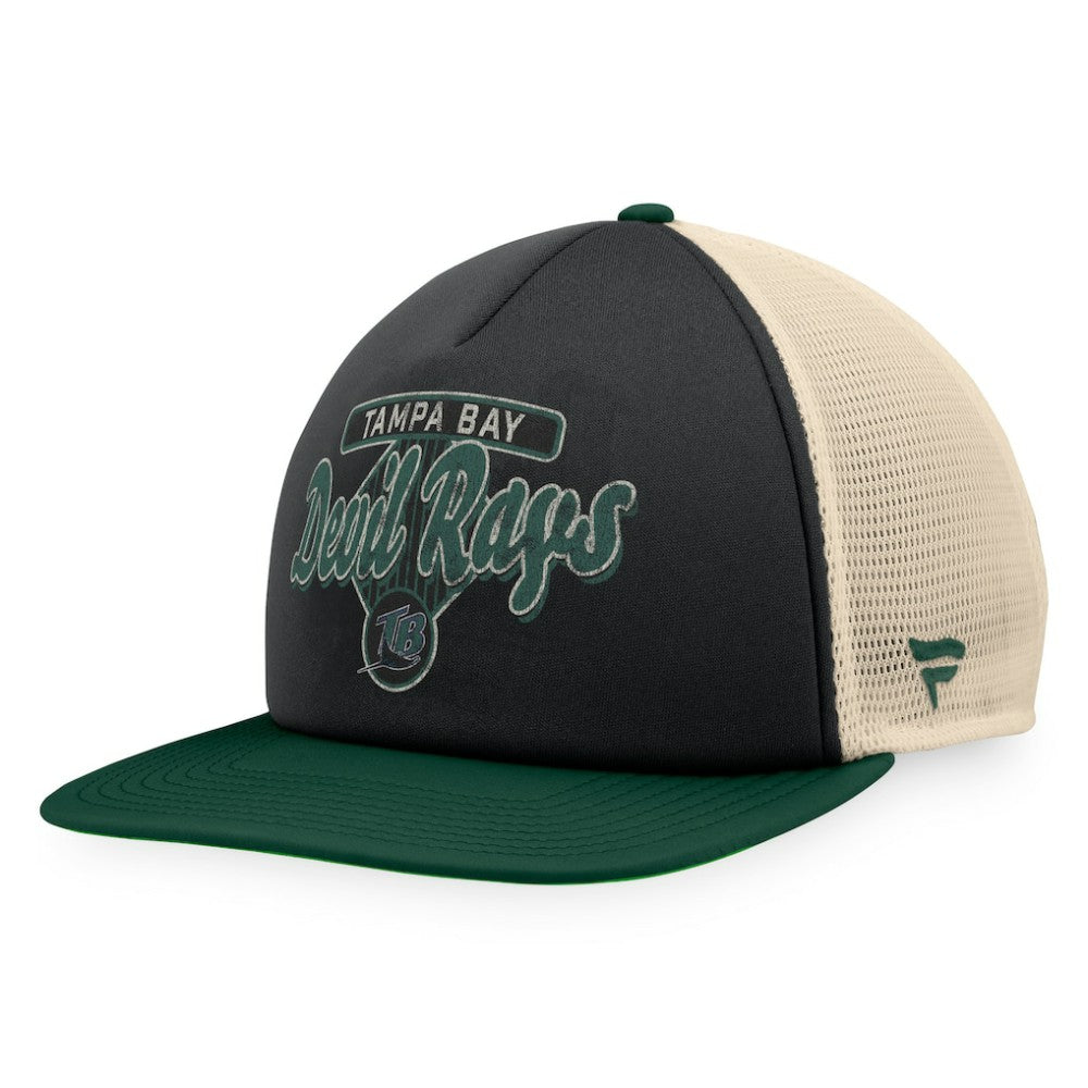 Tampa Bay Rays Fanatics Cooperstown Collection Talley Foam Trucker Snapback Hat Outlet