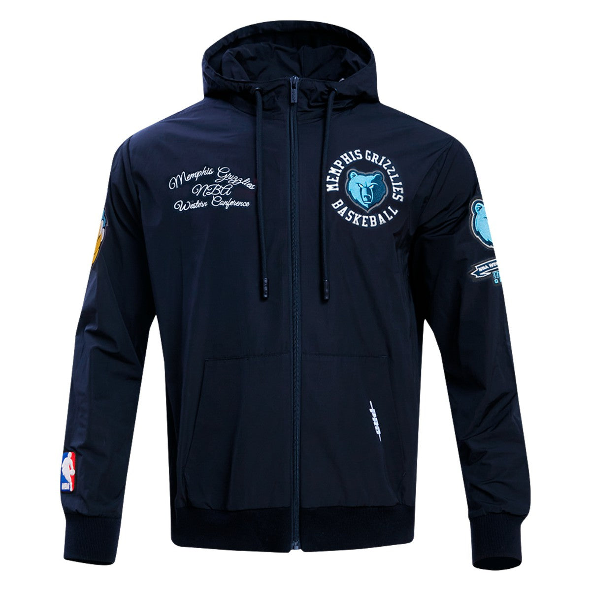 Memphis Grizzlies Pro Standard Hybrid Full-Zip Hoodie Navy