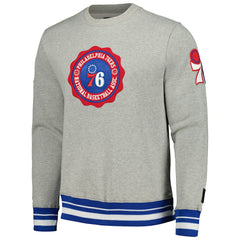 Philadelphia 76ers Pro Standard Crest Emblem Pullover Sweatshirt Heather Gray