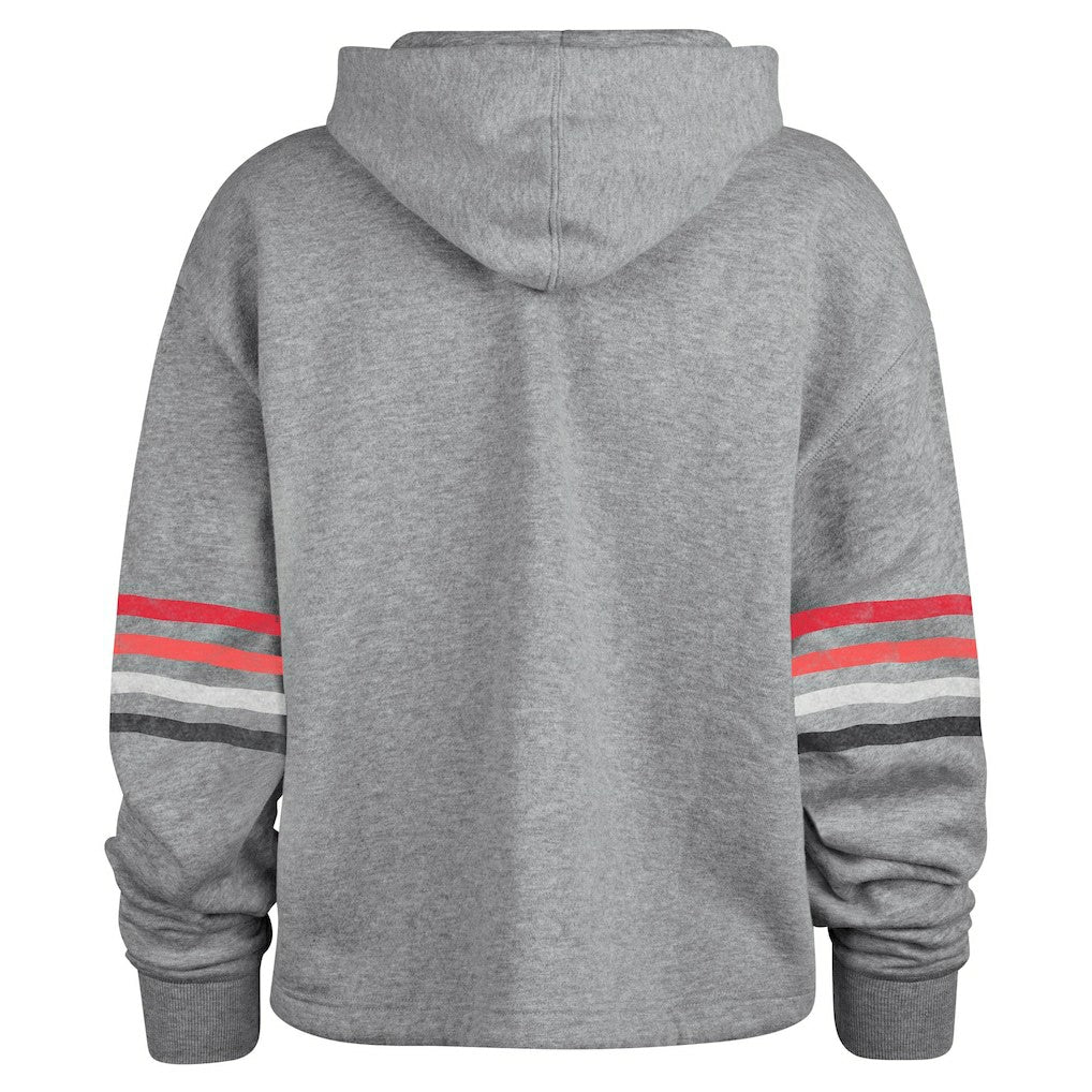 Atlanta Falcons '47 Women's Upland Bennett Pullover Hoodie - Heather Gray - 47 brand