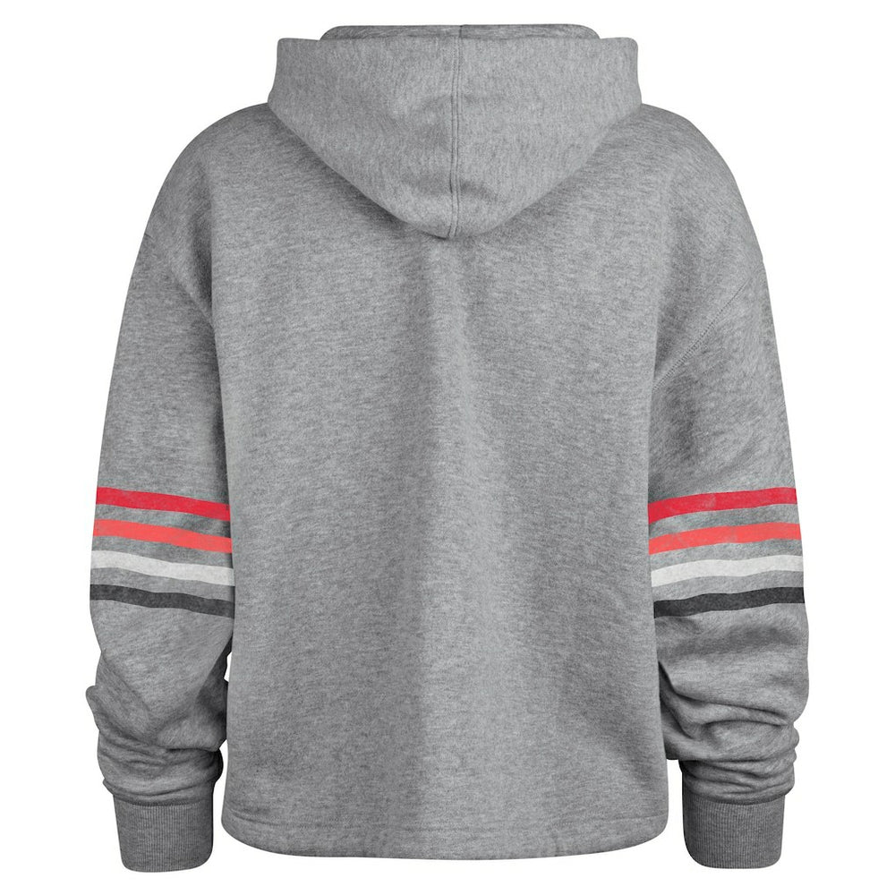 Atlanta Falcons '47 Women's Upland Bennett Pullover Hoodie - Heather Gray - 47 brand
