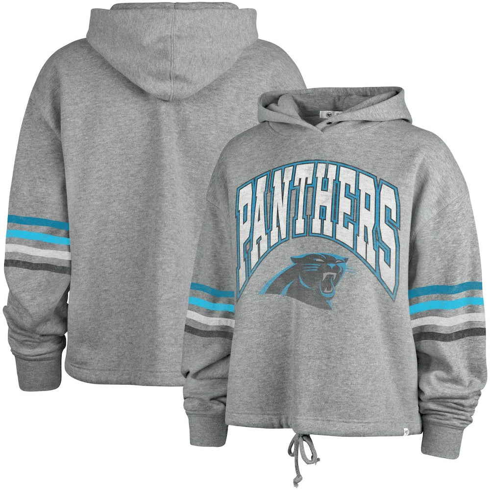 Carolina Panthers '47 Women's Upland Bennett Pullover Hoodie - Heather Gray - 47 brand
