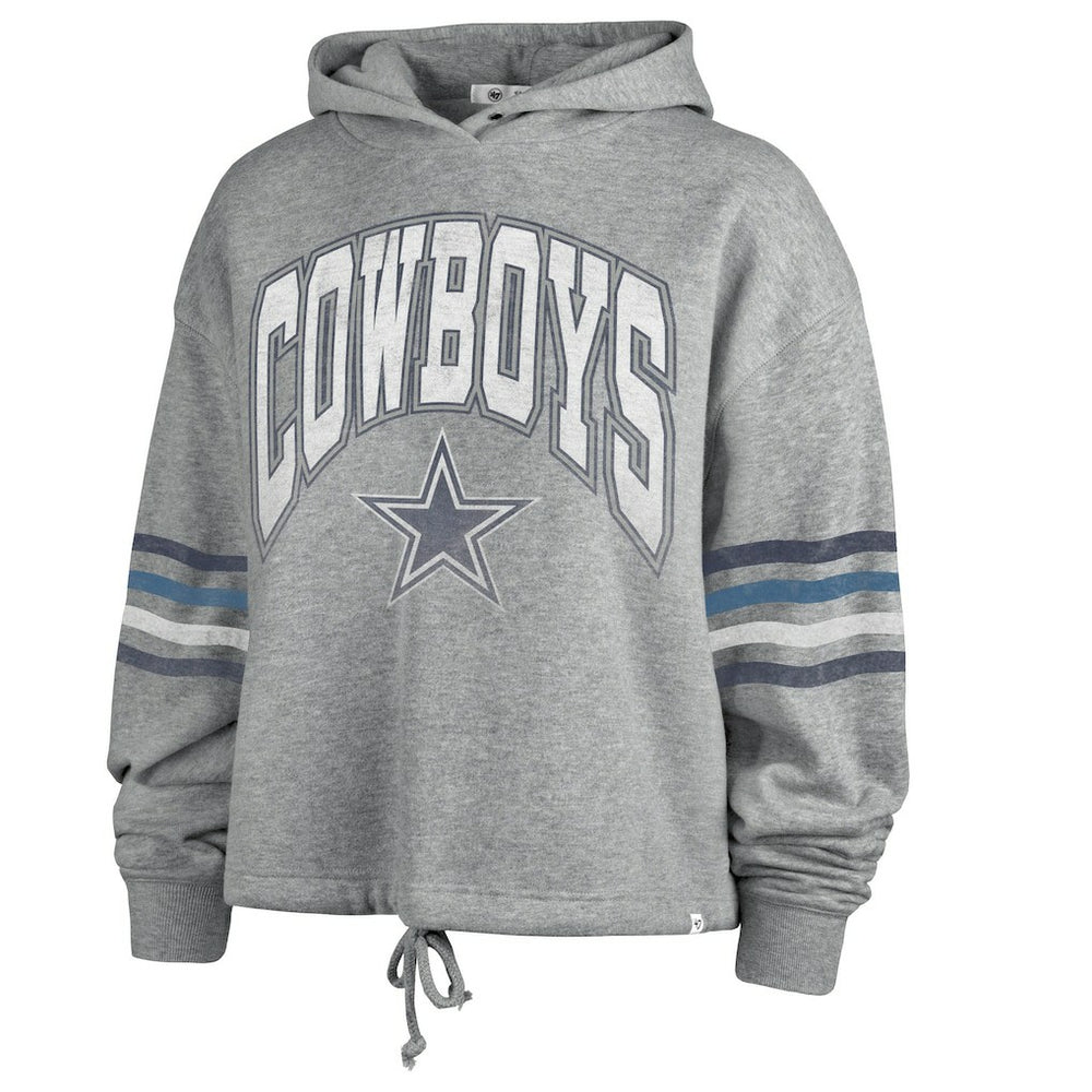 Dallas Cowboys '47 Women's Upland Bennett Pullover Hoodie - Heather Gray - 47 brand