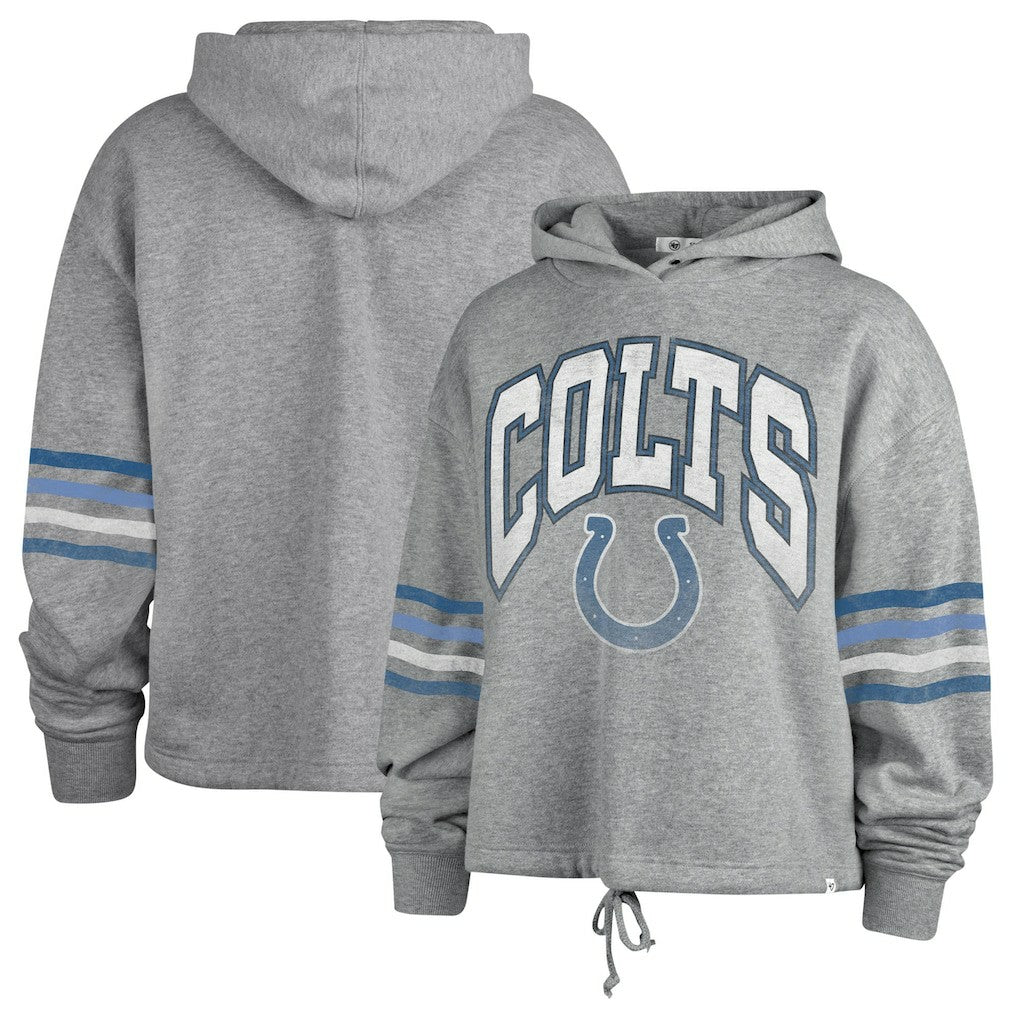 Indianapolis Colts '47 Women's Upland Bennett Pullover Hoodie - Heather Gray - 47 brand