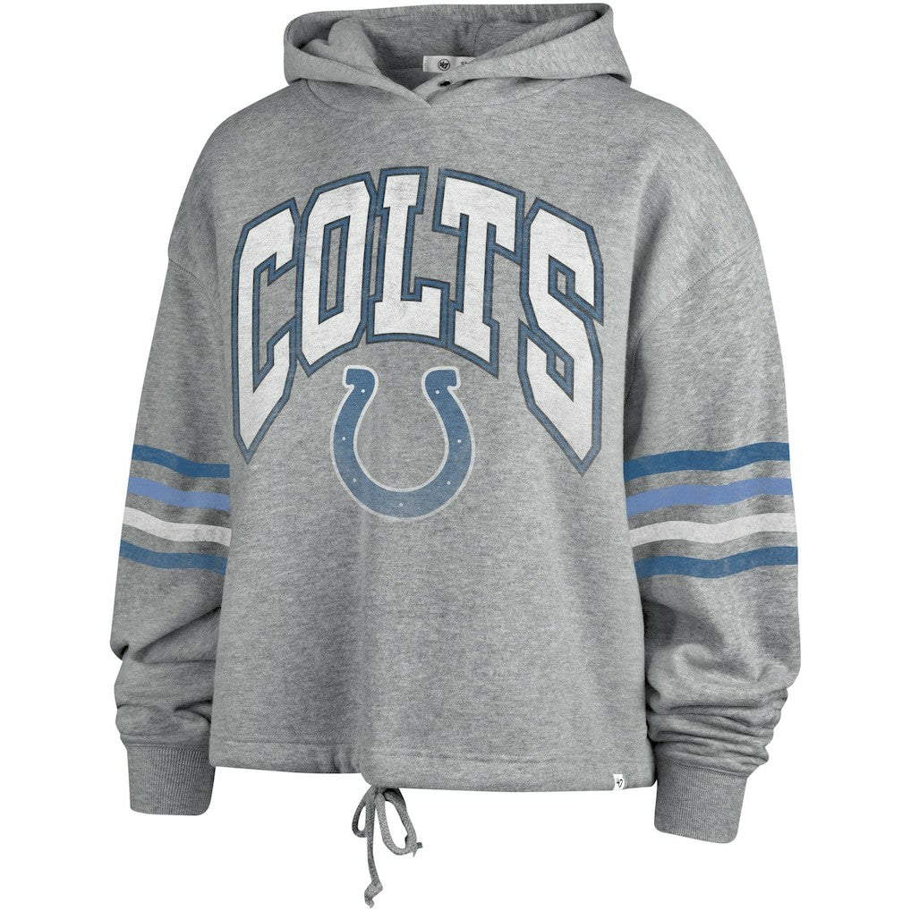 Indianapolis Colts '47 Women's Upland Bennett Pullover Hoodie - Heather Gray - 47 brand