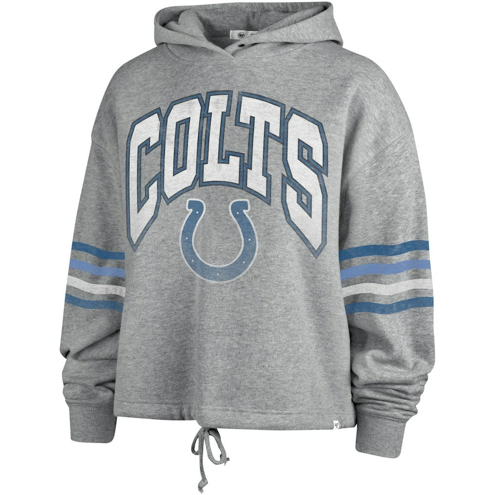 Indianapolis Colts '47 Women's Upland Bennett Pullover Hoodie - Heather Gray - 47 brand