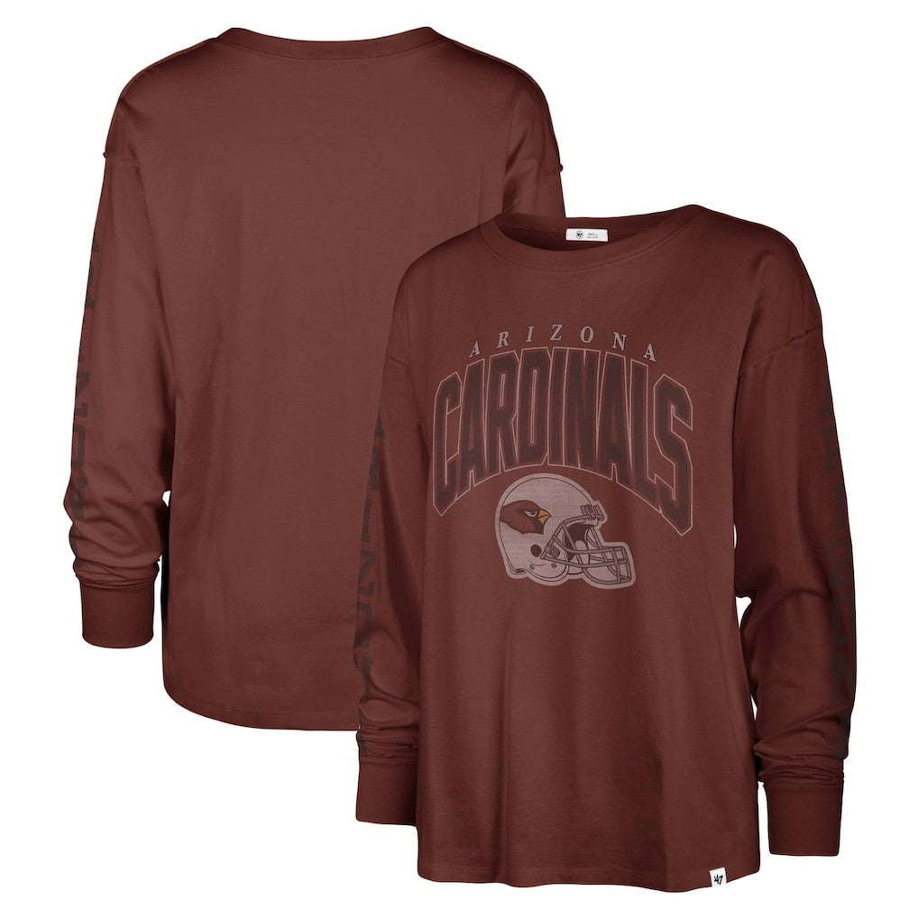 Arizona Cardinals '47 Women's Tom Cat Lightweight Long Sleeve T-Shirt - Cardinal - 47 brand
