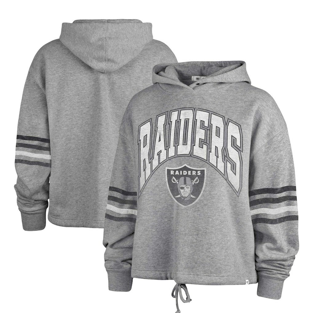 Las Vegas Raiders '47 Women's Upland Bennett Pullover Hoodie - Heather Gray - 47 brand