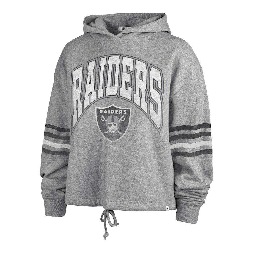 Las Vegas Raiders '47 Women's Upland Bennett Pullover Hoodie - Heather Gray - 47 brand