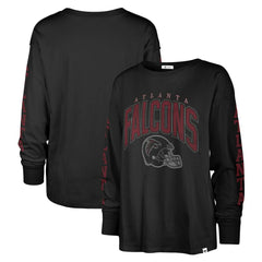 Atlanta Falcons '47 Women's Tom Cat Lightweight Long Sleeve T-Shirt - Black - 47 brand