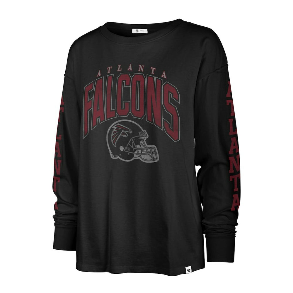 Atlanta Falcons '47 Women's Tom Cat Lightweight Long Sleeve T-Shirt - Black - 47 brand