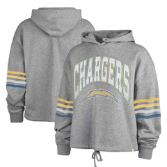 Los Angeles Chargers '47 Women's Upland Bennett Pullover Hoodie - Heather Gray - 47 brand