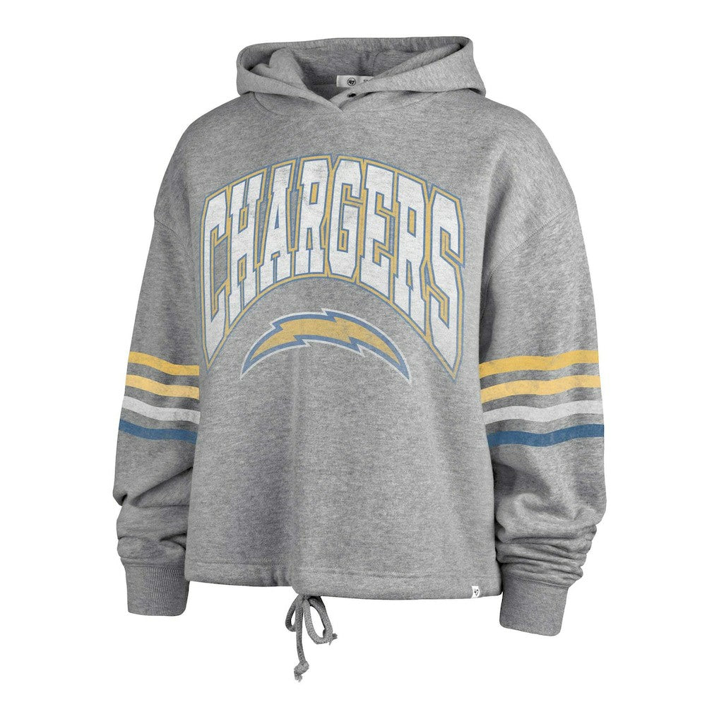 Los Angeles Chargers '47 Women's Upland Bennett Pullover Hoodie - Heather Gray - 47 brand