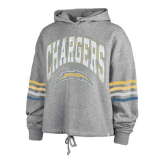 Los Angeles Chargers '47 Women's Upland Bennett Pullover Hoodie - Heather Gray - 47 brand