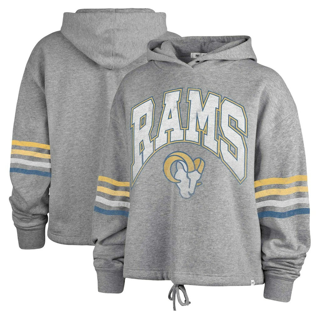 Los Angeles Rams '47 Women's Upland Bennett Pullover Hoodie - Heather Gray - 47 brand