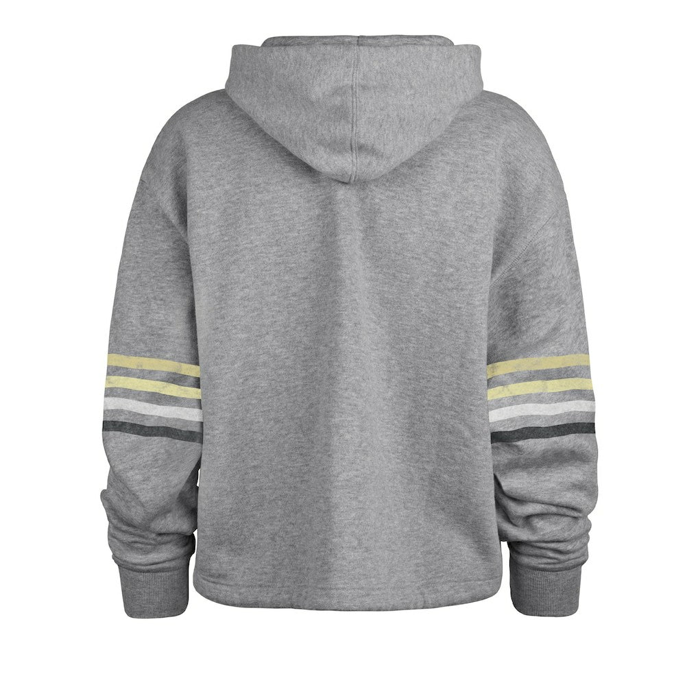 New Orleans Saints '47 Women's Upland Bennett Pullover Hoodie - Heather Gray - 47 brand