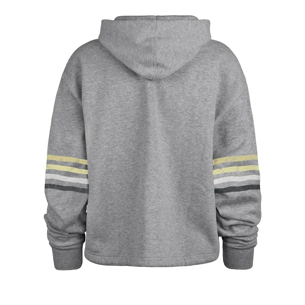New Orleans Saints '47 Women's Upland Bennett Pullover Hoodie - Heather Gray - 47 brand