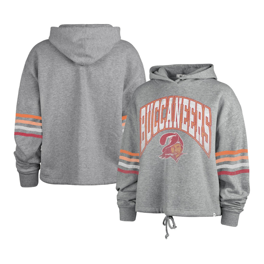 Tampa Bay Buccaneers '47 Women's Upland Bennett Pullover Hoodie - Heather Gray - 47 brand