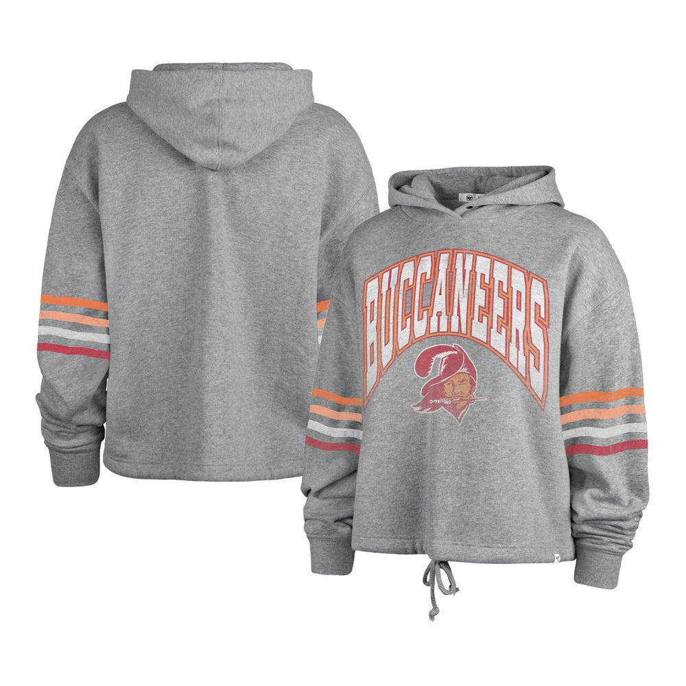 Tampa Bay Buccaneers '47 Women's Upland Bennett Pullover Hoodie - Heather Gray - 47 brand