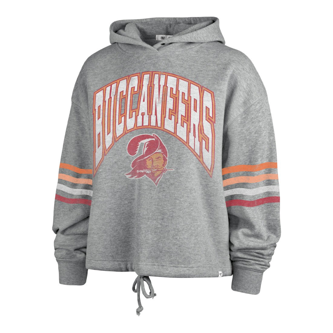 Tampa Bay Buccaneers '47 Women's Upland Bennett Pullover Hoodie - Heather Gray - 47 brand