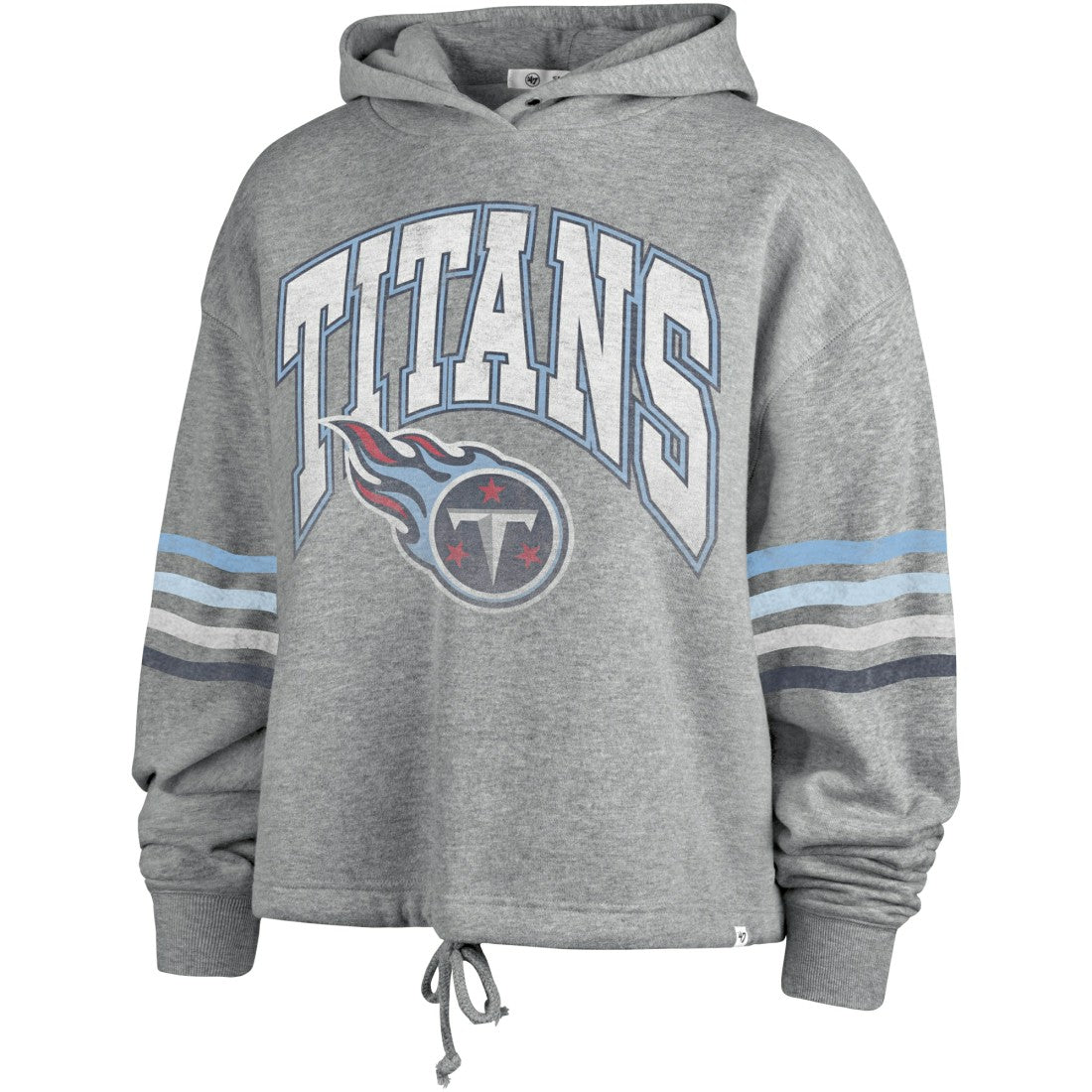Tennessee Titans '47 Women's Upland Bennett Pullover Hoodie - Heather Gray - 47 brand