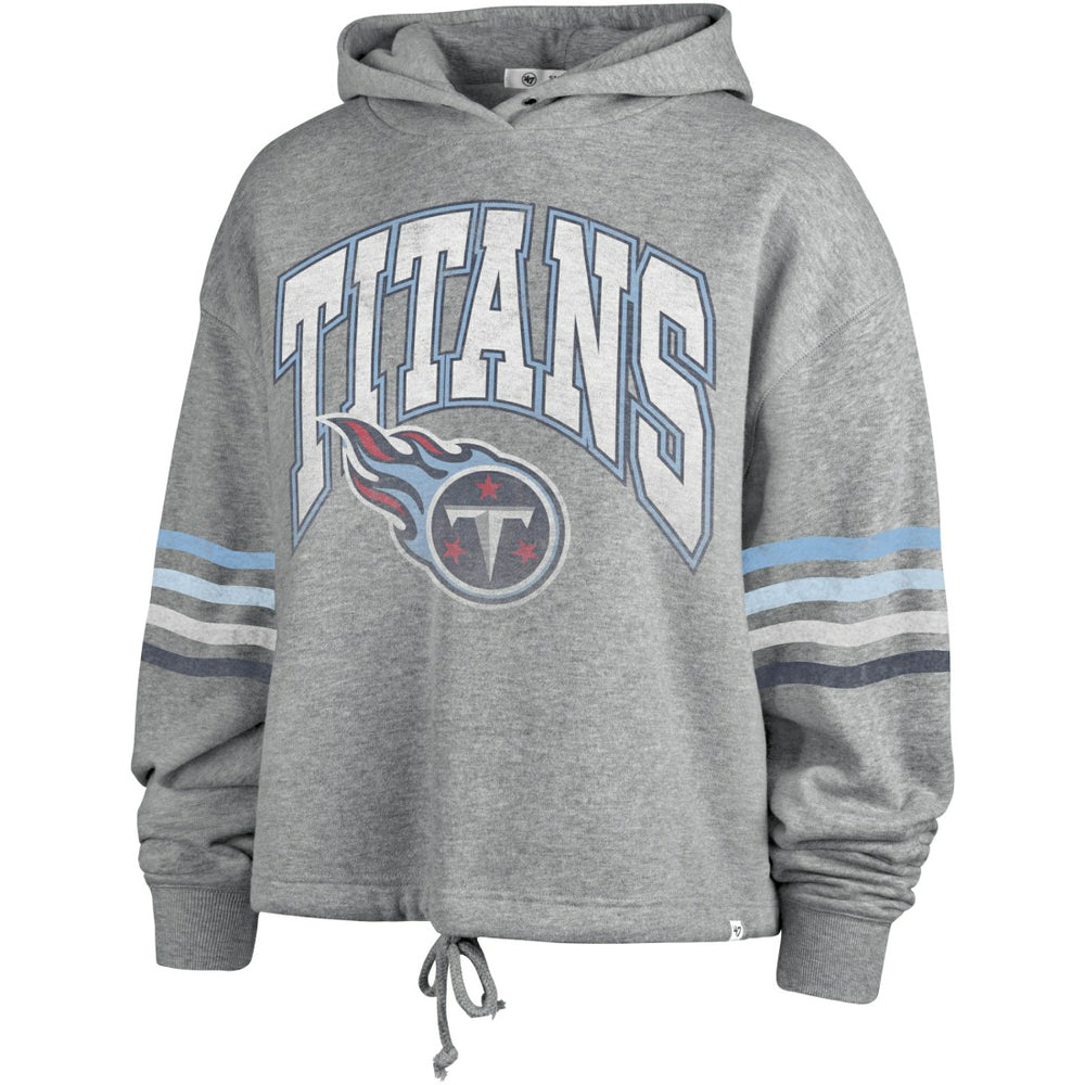 Tennessee Titans '47 Women's Upland Bennett Pullover Hoodie - Heather Gray - 47 brand