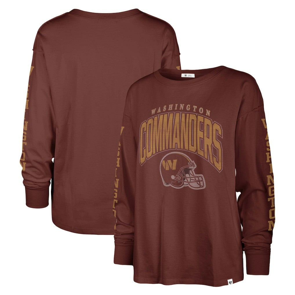 Washington Commanders '47 Women's Tom Cat Lightweight Long Sleeve T-Shirt - Burgundy - 47 brand