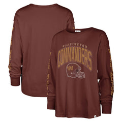 Washington Commanders '47 Women's Tom Cat Lightweight Long Sleeve T-Shirt - Burgundy - 47 brand