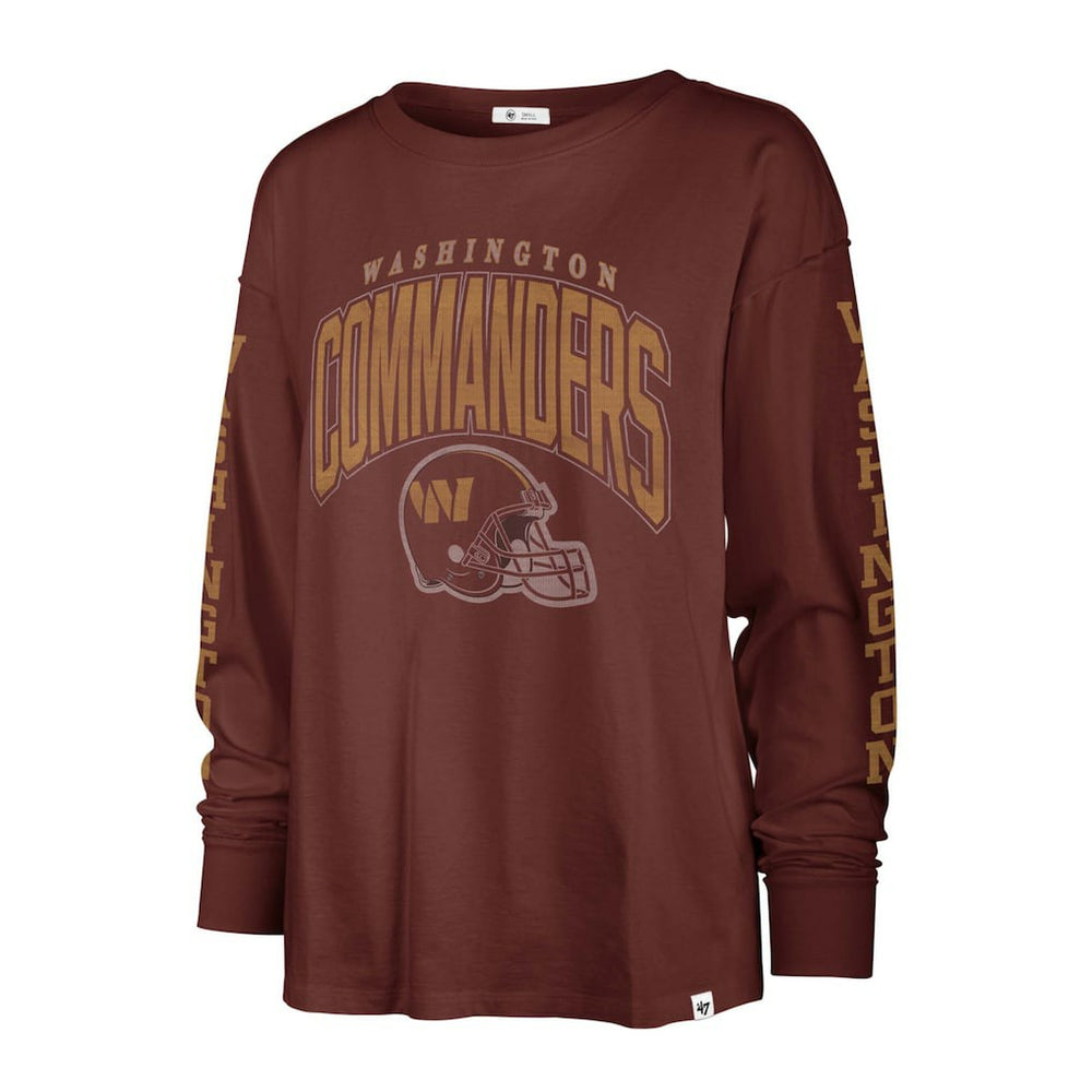 Washington Commanders '47 Women's Tom Cat Lightweight Long Sleeve T-Shirt - Burgundy - 47 brand