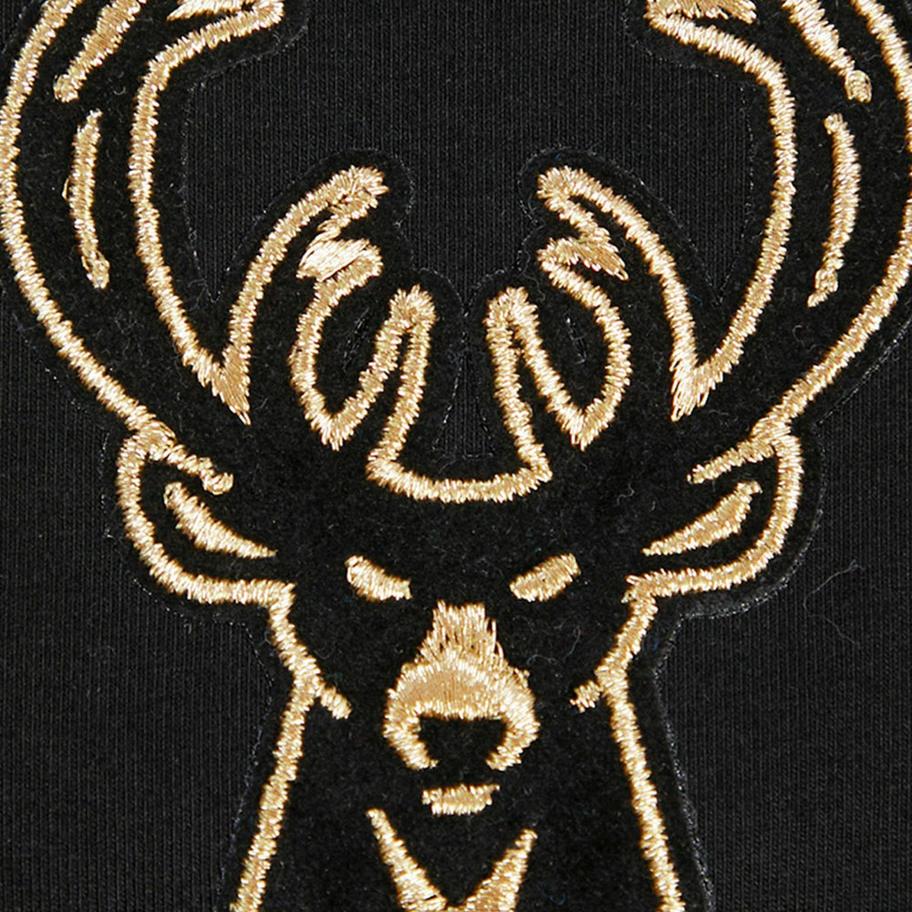 Milwaukee Bucks Pro Standard Women's Holiday Glam Boxy T-Shirt Black