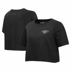 New Orleans Pelicans Pro Standard Women's Holiday Glam Boxy T-Shirt Black