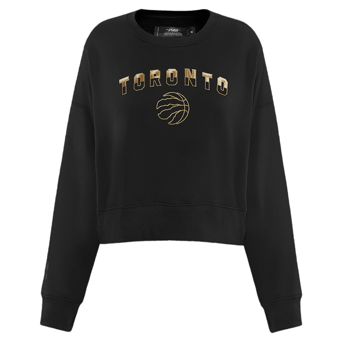Toronto Raptors Pro Standard Women's Glam Cropped Pullover Sweatshirt - Black