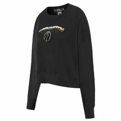 Washington Wizards Pro Standard Women's Glam Cropped Pullover Sweatshirt - Black