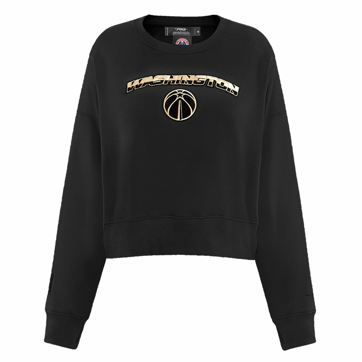 Washington Wizards Pro Standard Women's Glam Cropped Pullover Sweatshirt - Black