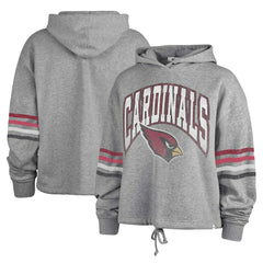 Arizona Cardinals '47 Women's Upland Bennett Pullover Hoodie - Heather Gray - 47 brand