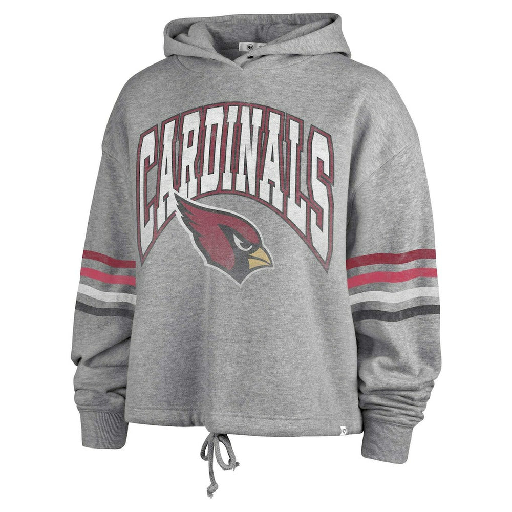 Arizona Cardinals '47 Women's Upland Bennett Pullover Hoodie - Heather Gray - 47 brand