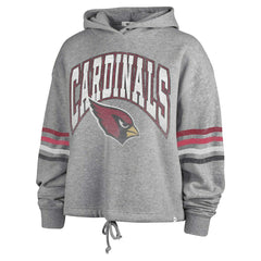 Arizona Cardinals '47 Women's Upland Bennett Pullover Hoodie - Heather Gray - 47 brand
