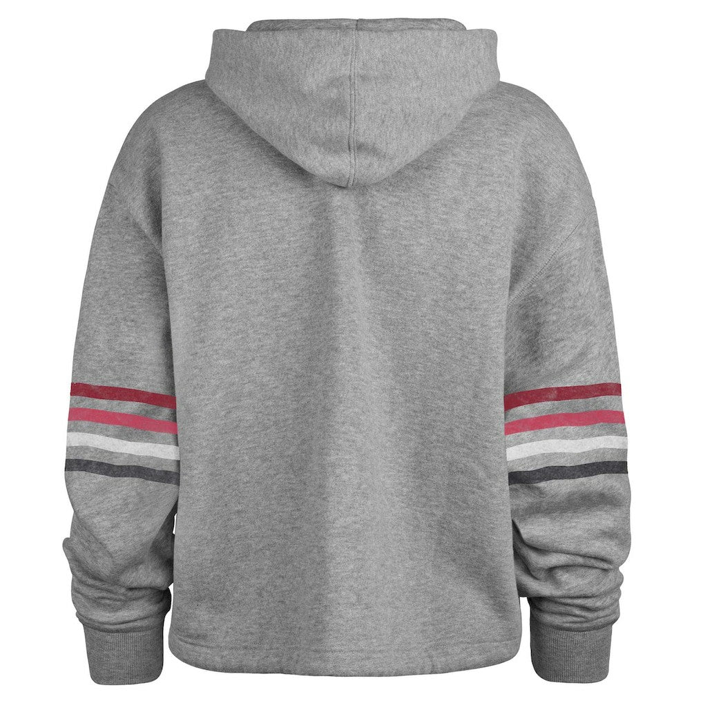 Arizona Cardinals '47 Women's Upland Bennett Pullover Hoodie - Heather Gray - 47 brand