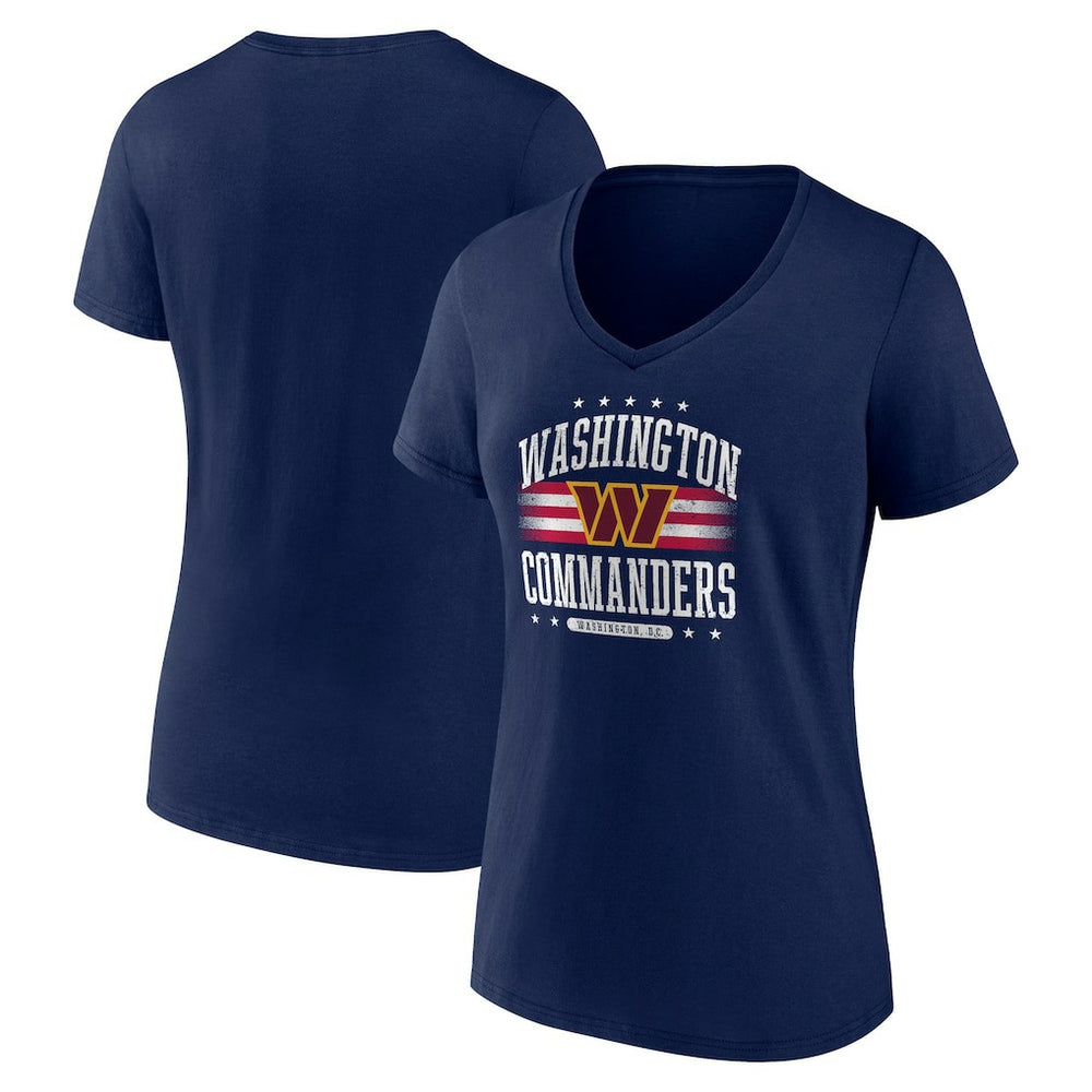 Washington Commanders Women's Americana V-Neck T-Shirt - Navy - Fanatics