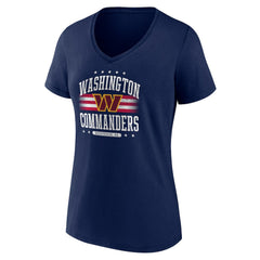 Washington Commanders Women's Americana V-Neck T-Shirt - Navy - Fanatics