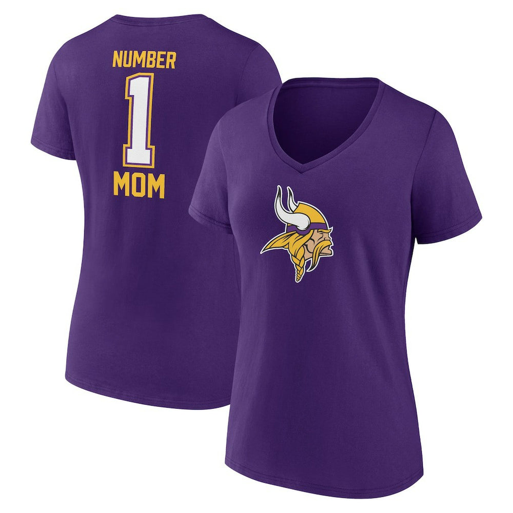 Minnesota Vikings Women's Mother's Day V-Neck T-Shirt - Purple - Fanatics